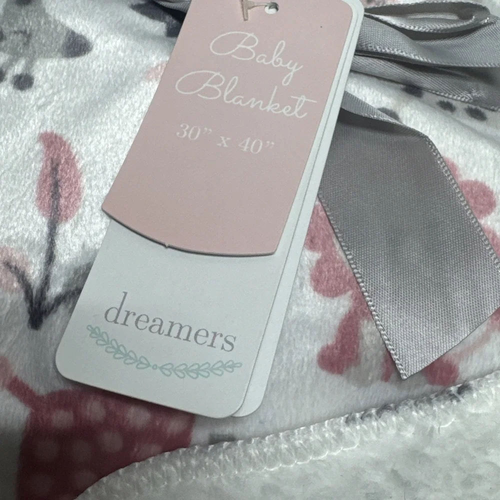 NEW DREAMERS SHERPA BABY Girl 30 X 40 JUNGLE Pink BLANKET Shower Gift